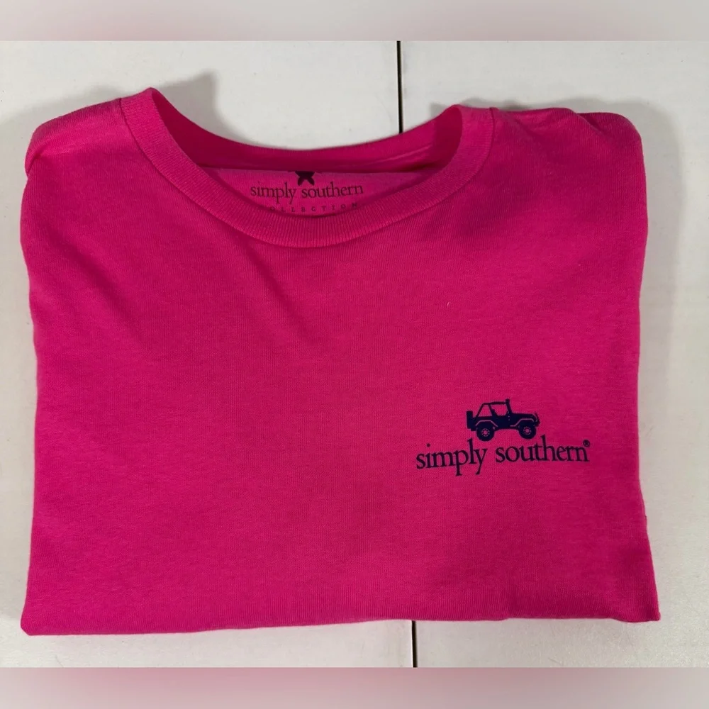 Womens Simply Southern “LIVE WHAT YOU LOVE ” Pink T Shirt sz Medium EUC - Picture 12 of 12